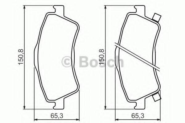 Комплект тормозных колодок 0 986 494 318 BOSCH