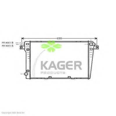 Радиатор, охлаждение двигателя 31-0106 KAGER