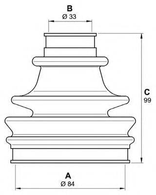 Комплект пылника, приводной вал SJK7203.00 OPEN PARTS