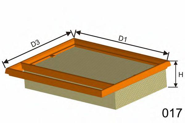 Фильтр воздушный P443 MISFAT