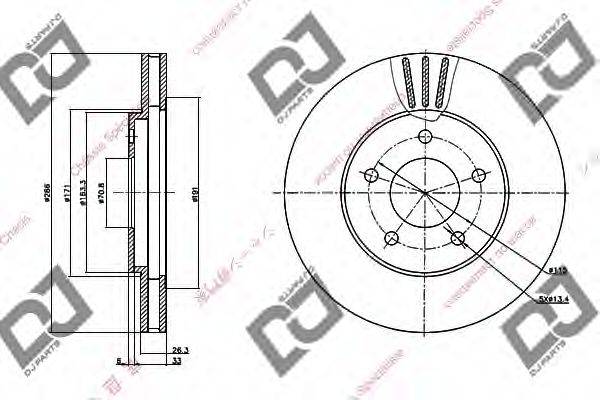 Тормозной диск BD1200 DJ PARTS