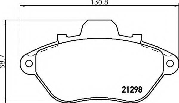 Комплект тормозных колодок, дисковый тормоз 8DB 355 019-051 HELLA