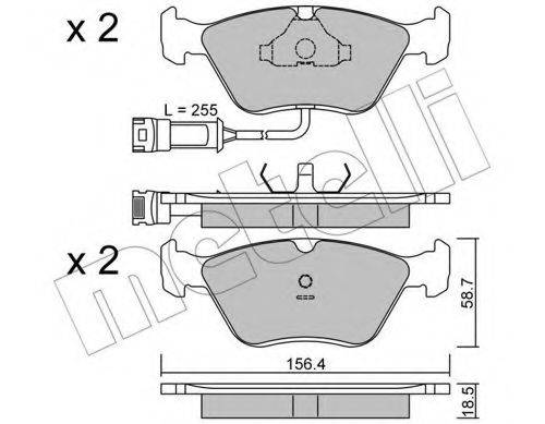 Комплект тормозных колодок, дисковый тормоз 22-0205-1 METELLI