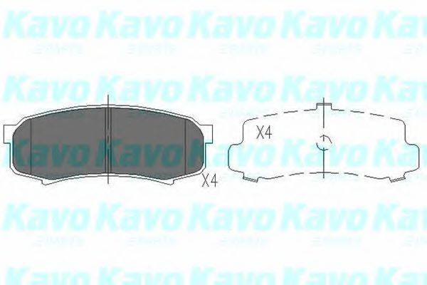 Комплект тормозных колодок, дисковый тормоз KBP-9007 KAVO PARTS