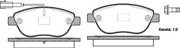 Комплект тормозных колодок, дисковый тормоз 363702161402 MAGNETI MARELLI