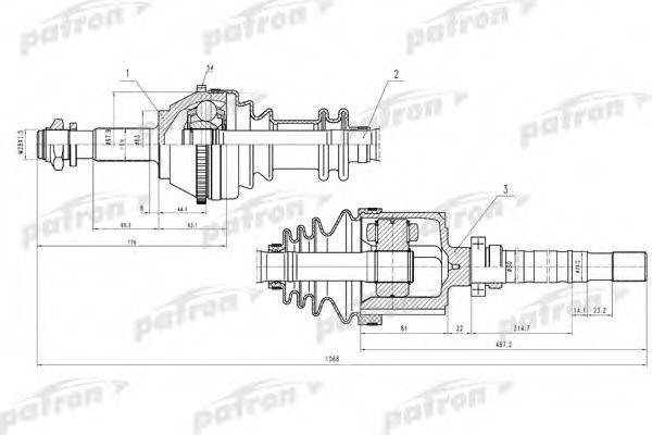 Приводной вал PDS0129 PATRON