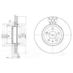 Тормозной диск BG2512 DELPHI