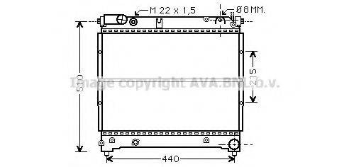 Радиатор, охлаждение двигателя SZ2070 AVA QUALITY COOLING