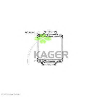 Радиатор, охлаждение двигателя 31-1789 KAGER