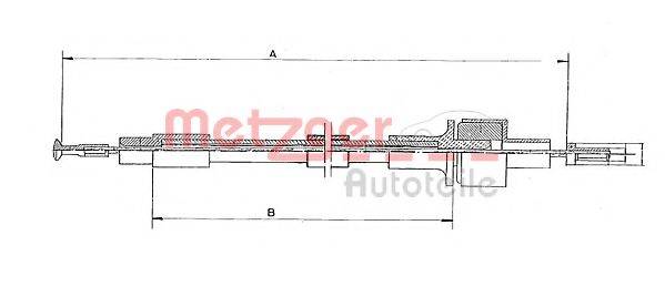 Трос, управление сцеплением 11.2433 METZGER