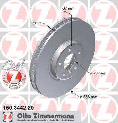 Тормозной диск 150.3442.20 ZIMMERMANN