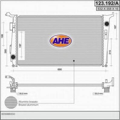 Радиатор, охлаждение двигателя 123.192/A AHE