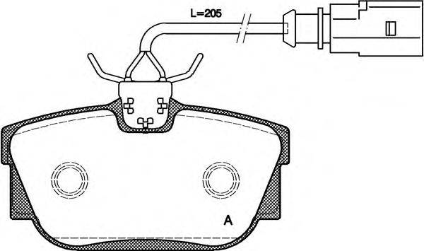 Комплект тормозных колодок, дисковый тормоз BPA0767.01 OPEN PARTS