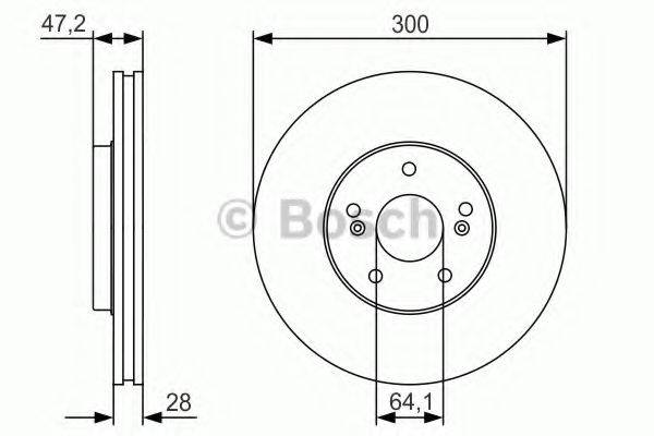 Тормозной диск передний 0 986 479 R47 BOSCH