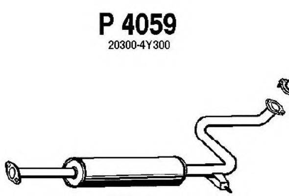 Средний глушитель выхлопных газов P4059 FENNO