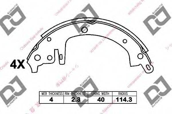 Комплект тормозных колодок BS1309 DJ PARTS