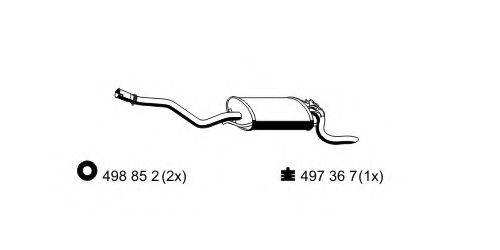 Глушитель выхлопных газов конечный 353014 ERNST