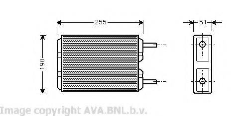 Теплообменник, отопление салона VO6035 AVA QUALITY COOLING