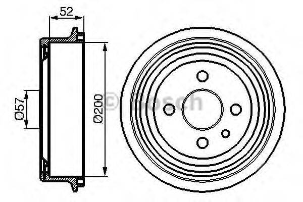 Тормозной барабан 0 986 477 018 BOSCH