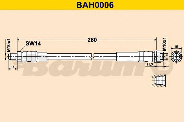 Тормозной шланг BAH0006 BARUM