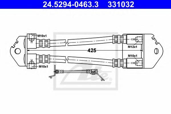 Тормозной шланг T 24 135 BREMBO