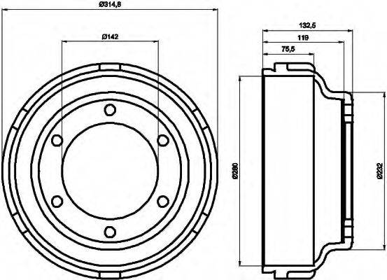 Тормозной барабан 14.A693.10 BREMBO