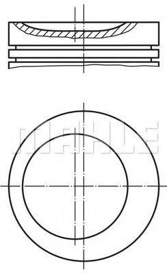 Поршень 011 74 00 MAHLE ORIGINAL