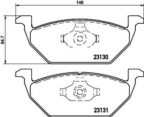 Комплект тормозных колодок, дисковый тормоз 2313001 TEXTAR