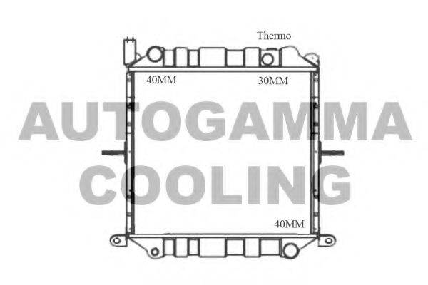 Радиатор, охлаждение двигателя 105691 AUTOGAMMA