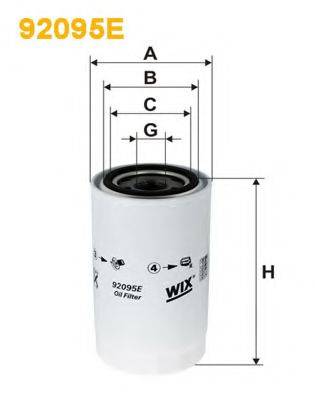 Фильтр масляный 92095E WIX FILTERS