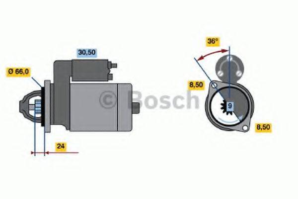 Стартер 0 986 011 671 BOSCH