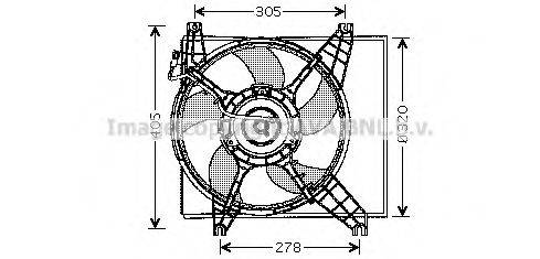 Вентилятор, охлаждение двигателя HY7504 AVA QUALITY COOLING