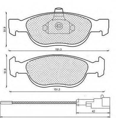 Комплект тормозных колодок, дисковый тормоз 430216171199 MAGNETI MARELLI