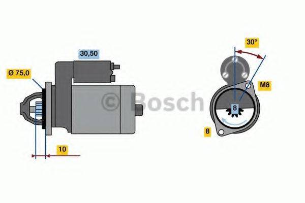 Стартер 0 986 023 880 BOSCH