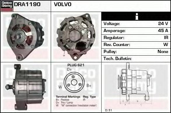 Генератор DRA1190 REMY