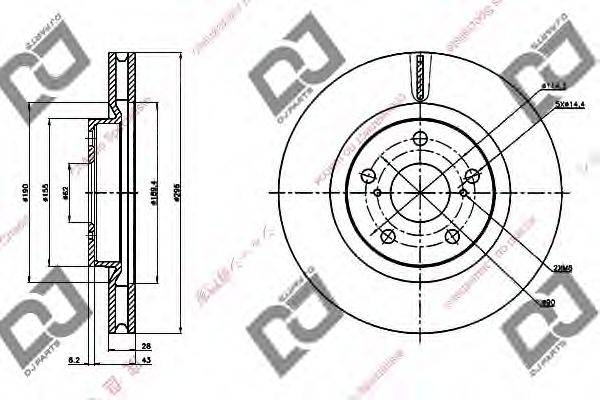 Тормозной диск BD1247 DJ PARTS