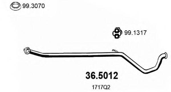 Труба выхлопного газа 36.5012 ASSO