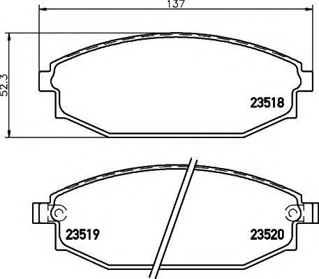 23518/17,0мм Тормозные колодки PAGID T1304 PAGID