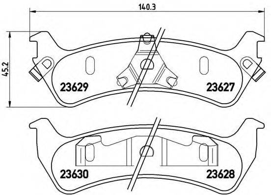 Комплект тормозных колодок, дисковый тормоз P 24 042 BREMBO