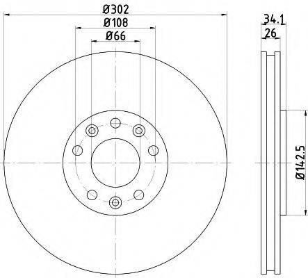 Тормозной диск 8DD 355 120-501 HELLA PAGID