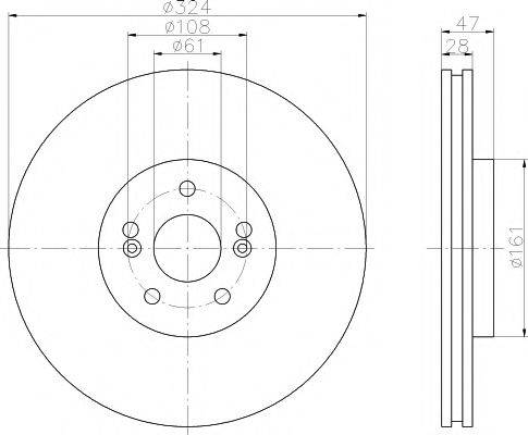 Тормозной диск 8DD 355 109-351 HELLA PAGID