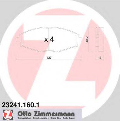 Комплект тормозных колодок, дисковый тормоз 23241.160.1 ZIMMERMANN