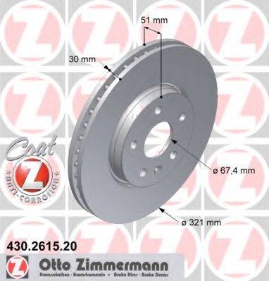 Тормозной диск 430.2615.20 ZIMMERMANN