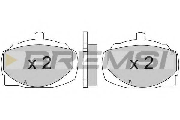 Комплект тормозных колодок BP2058 BREMSI