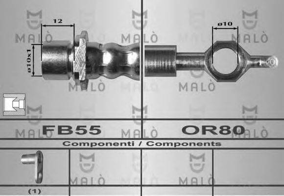 Тормозной шланг 80399 MALO