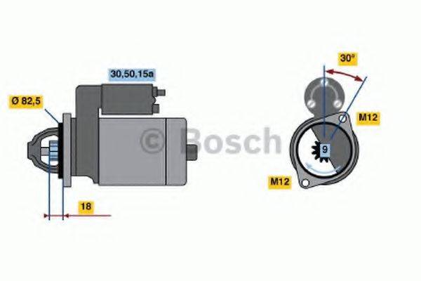 Стартер 0 986 014 630 BOSCH