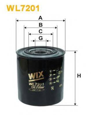 Фильтр масляный WL7201 WIX FILTERS