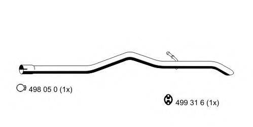 Труба выхлопного газа 330534 ERNST