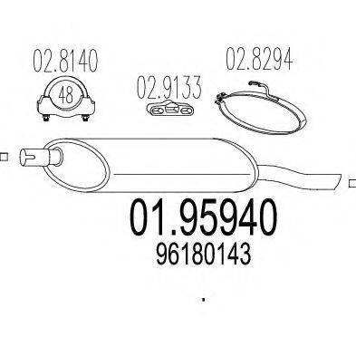 Глушитель выхлопных газов конечный 01.95940 MTS