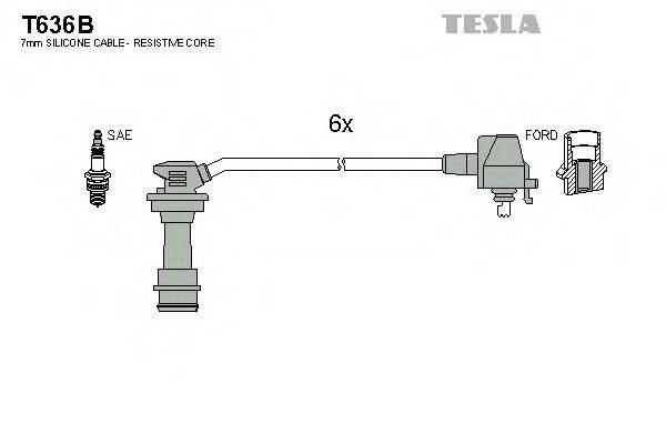 Комплект проводов зажигания T636B TESLA